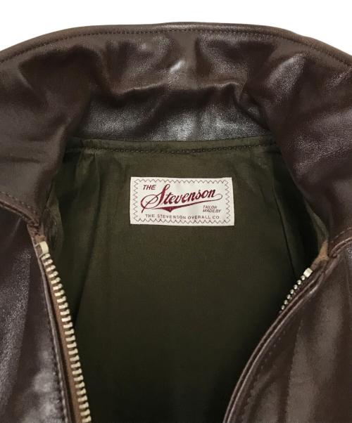 The Stevenson Overall Co.（スティーブンソン オーバーオールズ）The Stevenson Overall Co. (スティーブンソン オーバーオールズ) A-2タイプホースハイドフライトジャケット ブラウン サイズ:SIZE 36の古着・服飾アイテム