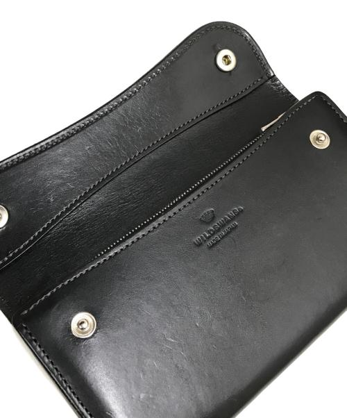 WILDSWANS（ワイルドスワンズ）WILDSWANS (ワイルドスワンズ) カウレザーロングウォレット ブラックの古着・服飾アイテム
