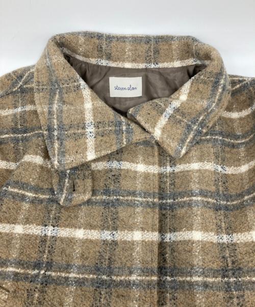 STEVEN ALAN（スティーブンアラン）STEVEN ALAN (スティーブンアラン) NEP CHECK COCOON BLOUSON ベージュ サイズ:Ｍの古着・服飾アイテム