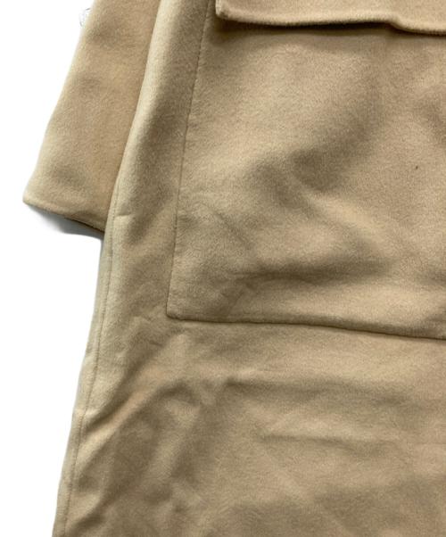 FEMMENT（ファモン）FEMMENT (ファモン) ウールカシミヤシルクリバーノーラペルコート ベージュ サイズ:1の古着・服飾アイテム