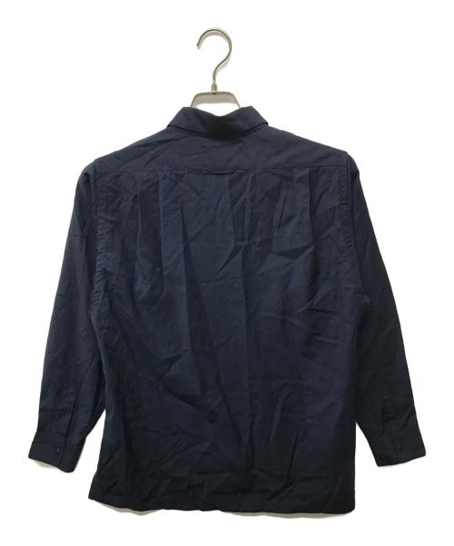 山と道（ヤマトミチ）山と道 (ヤマトミチ) ウールスナップ釦シャツ ネイビー サイズ:SIZE XSの古着・服飾アイテム