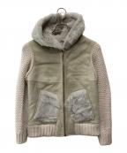 ANAYIアナイ）の古着「ムートンニットジャケット」｜グレー