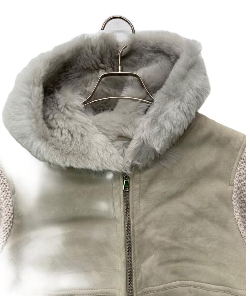 ANAYI（アナイ）ANAYI (アナイ) ムートンニットジャケット グレー サイズ:36の古着・服飾アイテム