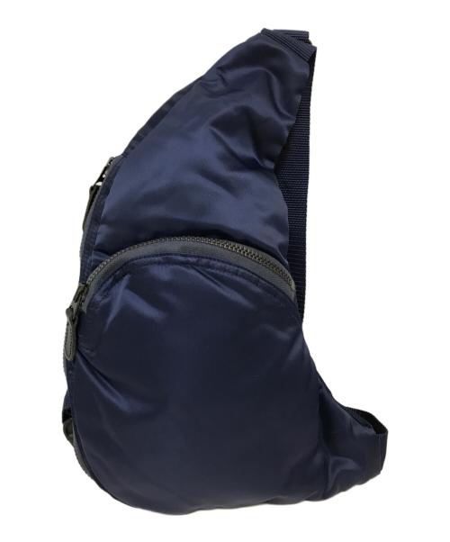 JUNYA WATANABE MAN（ジュンヤワタナベマン）JUNYA WATANABE MAN (ジュンヤワタナベマン) ナイロンボディーバッグ ネイビーの古着・服飾アイテム