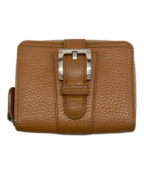 LOEWE（ロエベ）LOEWE (ロエベ) Wホックファスナー財布 キャメルの古着・服飾アイテム