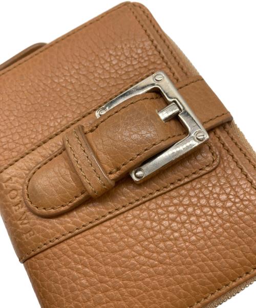 LOEWE（ロエベ）LOEWE (ロエベ) Wホックファスナー財布 キャメルの古着・服飾アイテム
