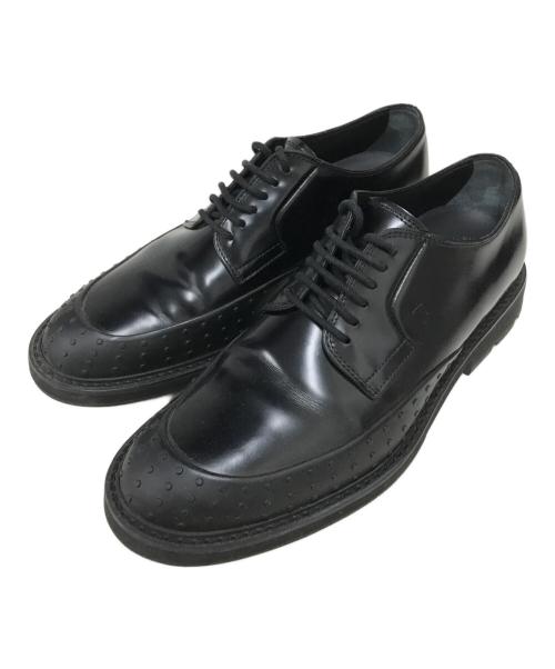 TOD'S（トッズ）TOD'S  (トッズ) ラバーパネルダービーシューズ ブラック サイズ:8 1/2 Aの古着・服飾アイテム