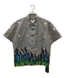 NEIGHBORHOOD×DSC（ネイバーフッド×デススプレーカスタム）の古着「FLAMEPATTERN SHIRT」｜ブラック