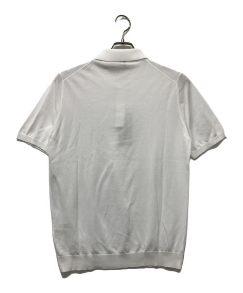ROBERTO COLLINA（ロベルトコリーナ）ROBERTO COLLINA    (ロベルトコリーナ) S/Sコットンニットポロシャツ ホワイト サイズ:46の古着・服飾アイテム