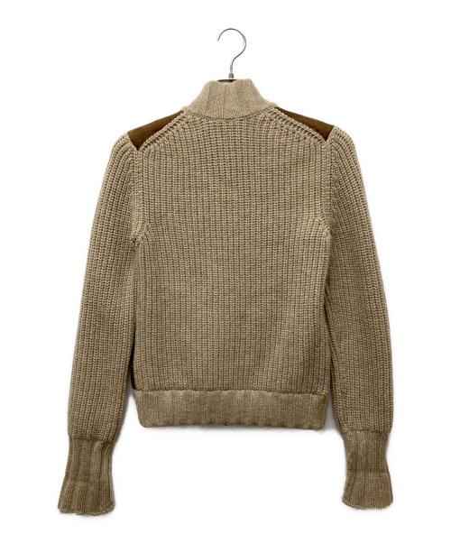 GRAN SASSO（グランサッソ）GRAN SASSO (グランサッソ) フェイクレザーコンビニットブルゾン ブラウン サイズ:44の古着・服飾アイテム