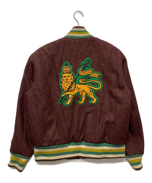 SASQUATCHfabrix.（サスクワッチファブリックス）SASQUATCHfabrix. (サスクワッチファブリックス) STADIUM JACKET ブラウン サイズ:Largeの古着・服飾アイテム