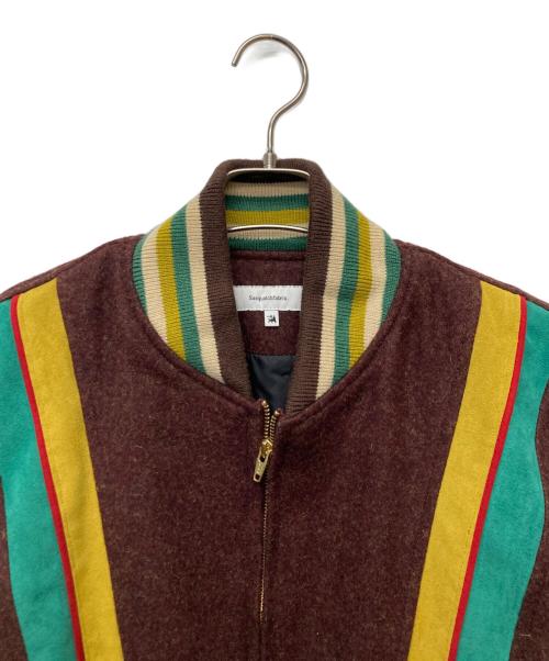 SASQUATCHfabrix.（サスクワッチファブリックス）SASQUATCHfabrix. (サスクワッチファブリックス) STADIUM JACKET ブラウン サイズ:Largeの古着・服飾アイテム