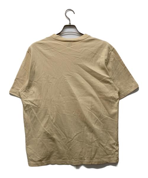 ami（アミ）ami (アミ) ロゴ刺繍Tシャツ ベージュ サイズ:SIZE Mの古着・服飾アイテム