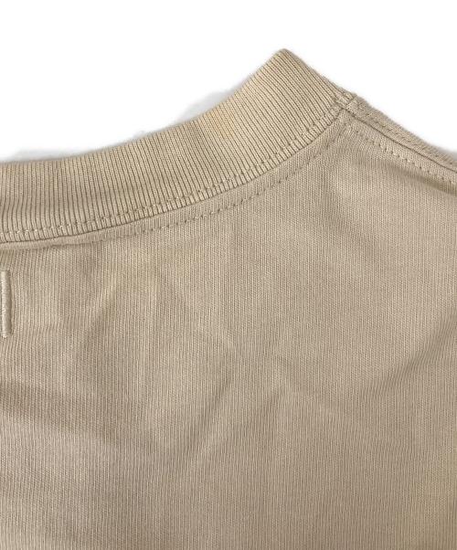 ami（アミ）ami (アミ) ロゴ刺繍Tシャツ ベージュ サイズ:SIZE Mの古着・服飾アイテム