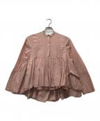 Curensologyカレンソロジー）の古着「レイヤードギャザーブラウス」｜ピンク