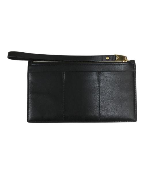 BOTTEGA VENETA（ボッテガベネタ）BOTTEGA VENETA (ボッテガベネタ) マキシイントレチャートポーチ ブラックの古着・服飾アイテム