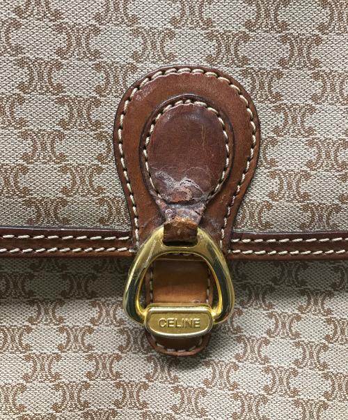 CELINE（セリーヌ）CELINE (セリーヌ) マカダム柄ショルダーバッグ ブラウンの古着・服飾アイテム