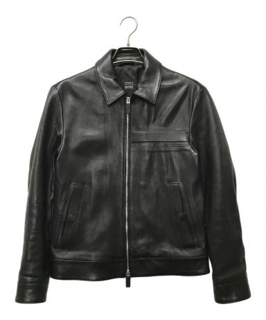 ヒューゴボスのレザーシングルライダースジャケット(中谷さん専用) ヒューゴボスのレザーシングルライダースジャケット(中谷さん専用
