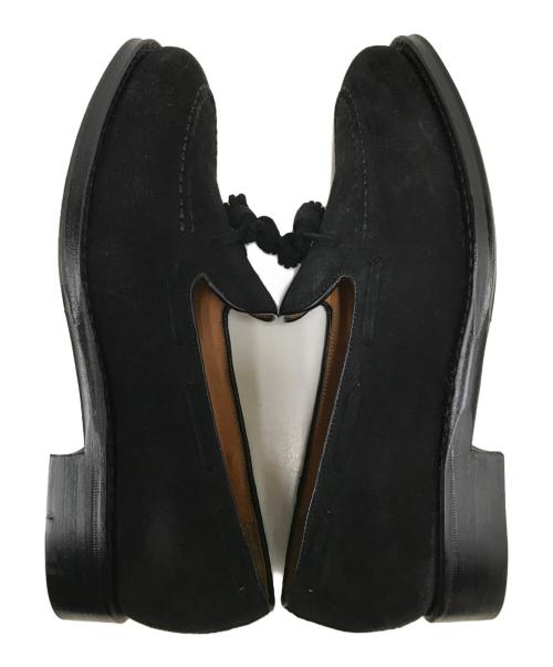 Jalan Sriwijaya（ジャランスリウァヤ）Jalan Sriwijaya (ジャランスリウァヤ) green label relaxing (グリーンレーベルリラクシング) EDWARDスウェードタッセルローファー ブラック サイズ:38の古着・服飾アイテム