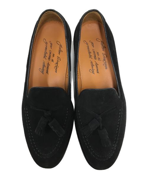 Jalan Sriwijaya（ジャランスリウァヤ）Jalan Sriwijaya (ジャランスリウァヤ) green label relaxing (グリーンレーベルリラクシング) EDWARDスウェードタッセルローファー ブラック サイズ:38の古着・服飾アイテム