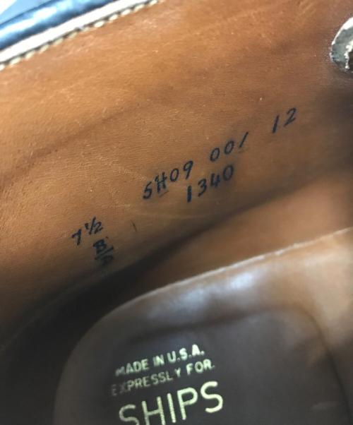 Alden（オールデン）ALDEN (オールデン) SHIPS (シップス) 別注コードバンチャッカブーツ ブラック サイズ:7 1/2 B/Dの古着・服飾アイテム