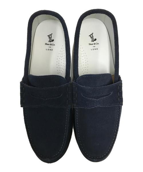 leno（リノ）LENO (リノ) REGAL Shoe & Co. (リーガル シュー＆カンパニー) スウェードローファー ネイビー サイズ:261/2の古着・服飾アイテム