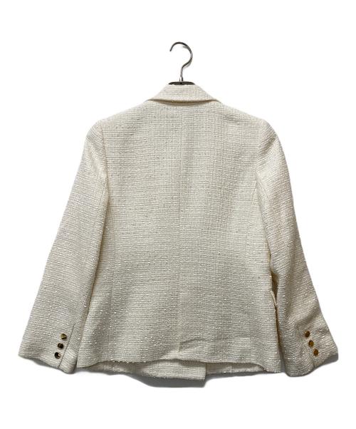 Apuweiser-riche（アプワイザーリッシェ）Apuweiser-riche (アプワイザーリッシェ) ツイードダブルジャケット ホワイト サイズ:1の古着・服飾アイテム