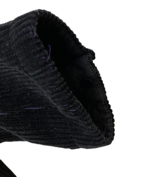 STONE ISLAND（ストーンアイランド）STONE ISLAND (ストーンアイランド) ノーカラーコーデュロイジャケット ブラック サイズ:Sの古着・服飾アイテム