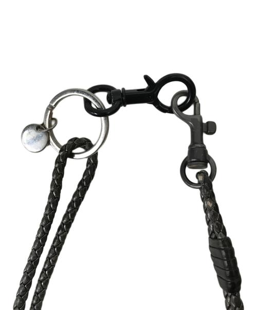BOTTEGA VENETA（ボッテガベネタ）BOTTEGA VENETA (ボッテガベネタ) イントレチャートレザーウォレットチェーン グレーの古着・服飾アイテム