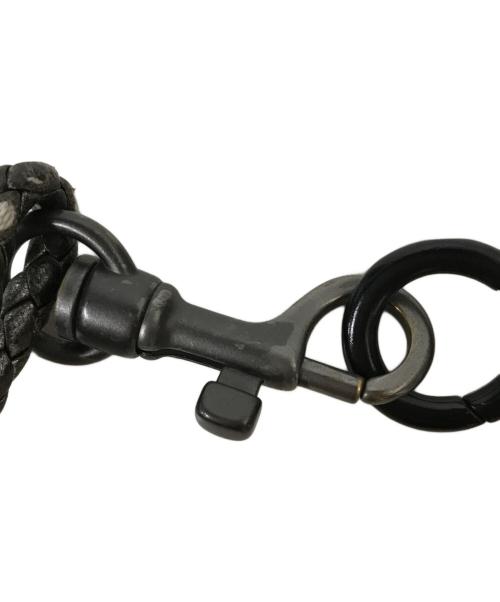 BOTTEGA VENETA（ボッテガベネタ）BOTTEGA VENETA (ボッテガベネタ) イントレチャートレザーウォレットチェーン グレーの古着・服飾アイテム