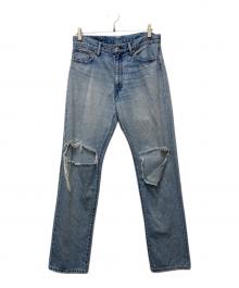 Soe（ソーイ）の古着「Clashed Ecru Jeans」｜ブルー