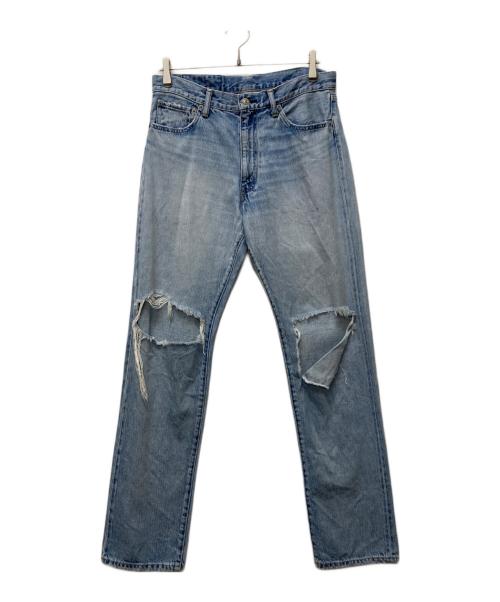 Soe（ソーイ）Soe (ソーイ) Clashed Ecru Jeans ブルー サイズ:1の古着・服飾アイテム