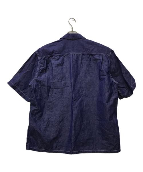 COMME des GARCONS HOMME（コムデギャルソン オム）COMME des GARCONS HOMME (コムデギャルソン オム) コットンリネンS/Sオープンカラーシャツ ネイビー サイズ:SIZE Mの古着・服飾アイテム