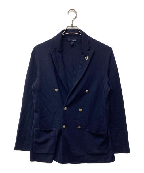 LARDINI（ラルディーニ）LARDINI (ラルディーニ) ウールニットジャケット/JNLJM21Y ネイビー サイズ:Lの古着・服飾アイテム