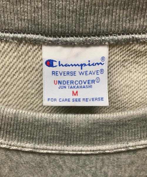 Champion（チャンピオン）Champion (チャンピオン) UNDERCOVER (アンダーカバー) KOSMIK MUSIK リバースウィーブ(R) クルーネックスウェットシャツ グレー サイズ:SIZE Mの古着・服飾アイテム