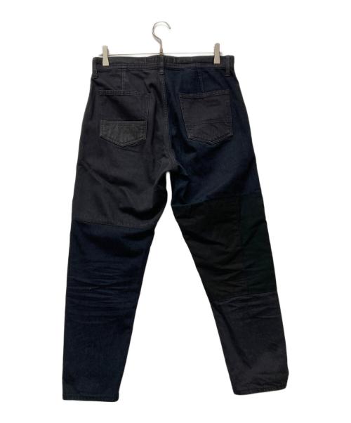 FDMTL（ファンダメンタル）FDMTL (ファンダメンタル) パッチワークデニムパンツ ブラック サイズ:SIZE 76cm (W30)の古着・服飾アイテム