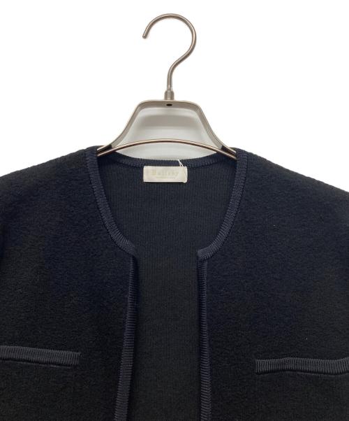 BALLSEY（ボールジィ）BALLSEY (ボールジィ) ウールナイロンブークレー フロントオープンカーディガン ブラック サイズ:S 未使用品の古着・服飾アイテム
