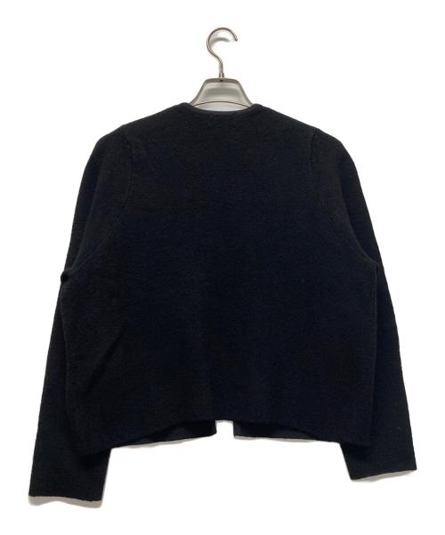 BALLSEY（ボールジィ）BALLSEY (ボールジィ) ウールナイロンブークレー フロントオープンカーディガン ブラック サイズ:S 未使用品の古着・服飾アイテム