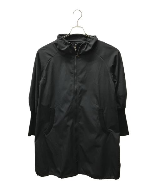 TRUNK HIROKO KOSHINO（トランク ヒロコ コシノ）TRUNK HIROKO KOSHINO (トランク ヒロコ コシノ) ドロストデザインリブジョイントコート ブラック サイズ:38の古着・服飾アイテム