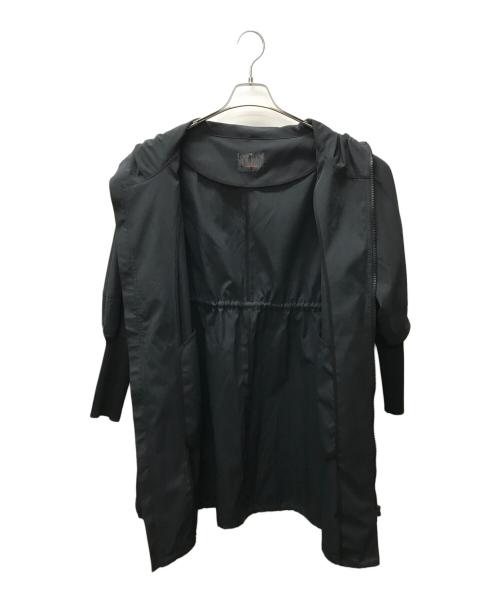 TRUNK HIROKO KOSHINO（トランク ヒロコ コシノ）TRUNK HIROKO KOSHINO (トランク ヒロコ コシノ) ドロストデザインリブジョイントコート ブラック サイズ:38の古着・服飾アイテム
