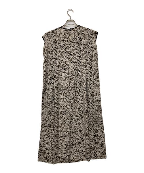 HIROKO KOSHINO（ヒロコ コシノ）HIROKO KOSHINO (ヒロコ コシノ) 小付きヒョウ柄デザインワンピース ベージュ サイズ:38の古着・服飾アイテム