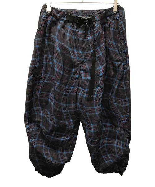 TIGHTBOOTH PRODUCTION（タイトブースプロダクション）TIGHTBOOTH PRODUCTION (タイトブースプロダクション) WAVY PLAID BALLOON PANTS ブルー サイズ:SIZE Mの古着・服飾アイテム