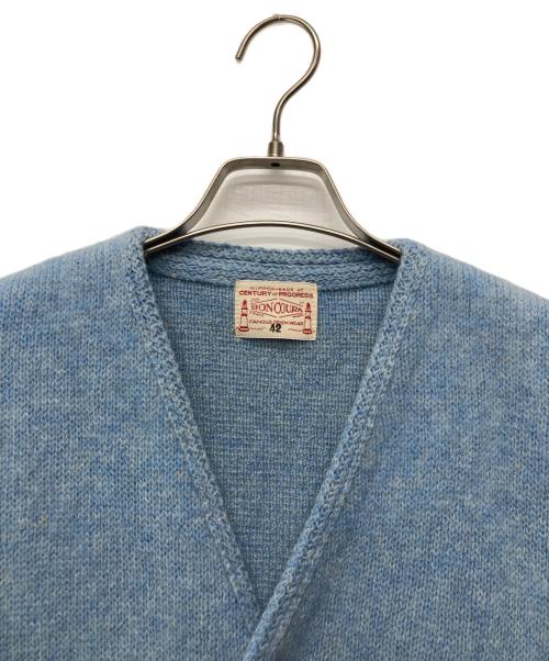 BONCOURA（ボンクラ）BONCOURA (ボンクラ) アルパカカーディガン ブルー サイズ:42の古着・服飾アイテム
