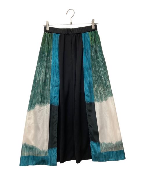 ADORE（アドーア）ADORE (アドーア) ハッチングプリントスカート グリーン サイズ:36の古着・服飾アイテム