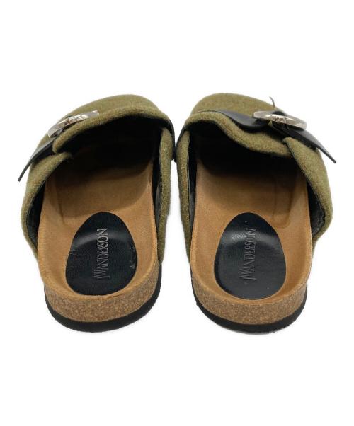 J.W.ANDERSON（ジェイダブリューアンダーソン）J.W.ANDERSON (ジェイダブリューアンダーソン) フェルトローファー グリーン サイズ:41の古着・服飾アイテム
