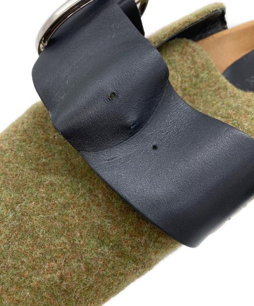 J.W.ANDERSON（ジェイダブリューアンダーソン）J.W.ANDERSON (ジェイダブリューアンダーソン) フェルトローファー グリーン サイズ:41の古着・服飾アイテム