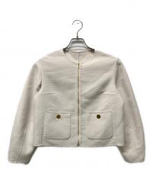 ANAYI（アナイ）の古着「パールグログランショートコート」｜ホワイト