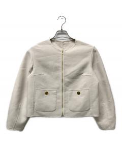 美品✨ANAYI アナイ✨定価4万　フルールジップブルゾン　ライトアウター S 中古・古着通販】ANAYI (アナイ) フルールジップブルゾン ホワイト