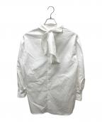 ANAYIアナイ）の古着「コンパクトツイルボウタイ ブラウス」｜ホワイト