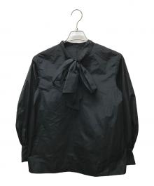 ANAYI（アナイ）の古着「タフタボウタイチュニック ブラウス」｜ブラック